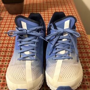 Light Blue and White Women's Athletic Running Shoes
